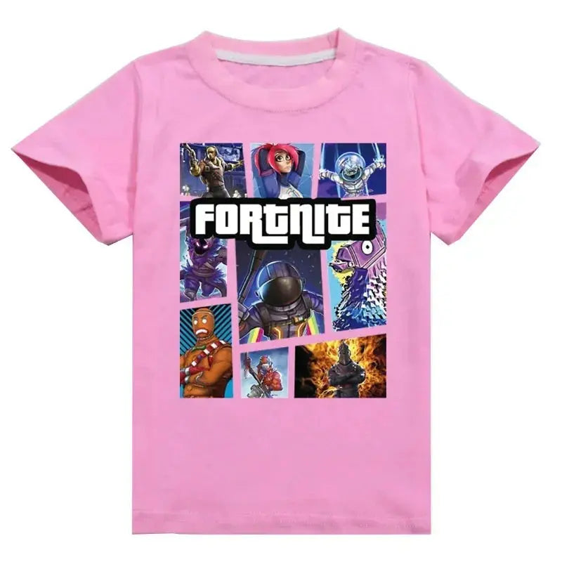 Fortnite T-Shirt Summer Cartoon Children Short Sleeve T-Shirt for Boys Girls Kids TShirt Clothing Print Clothes - Suncollections