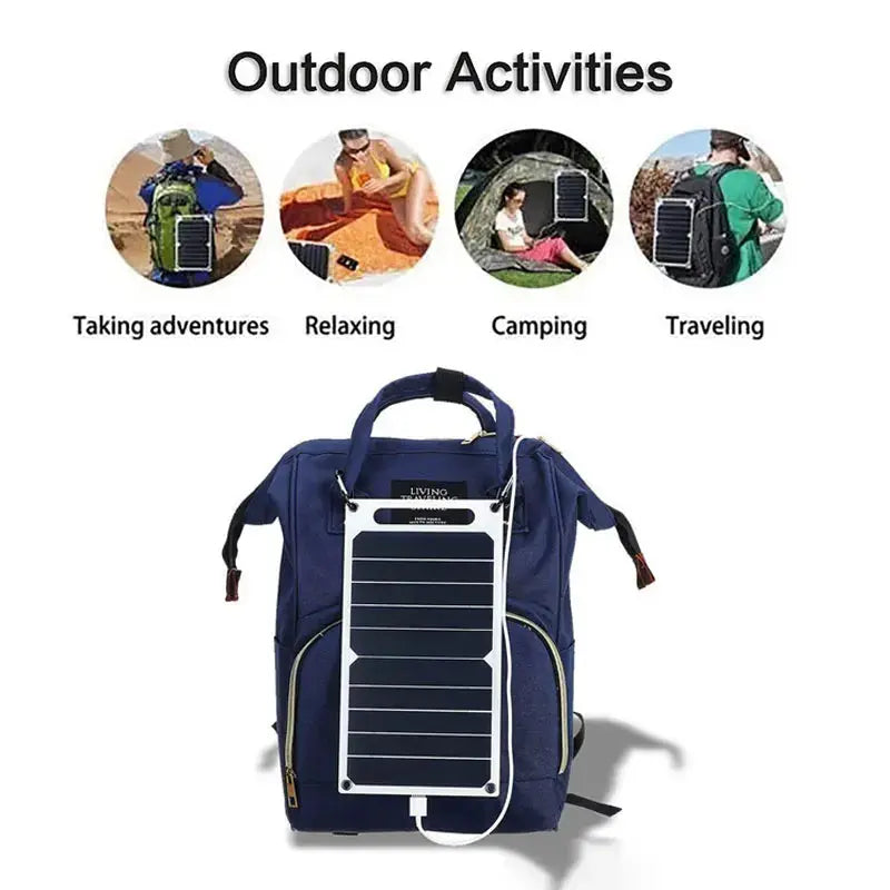 40W portable solar panel with USB interface design and 5V output solar power bank suitable for various outdoor activities - Suncollections
