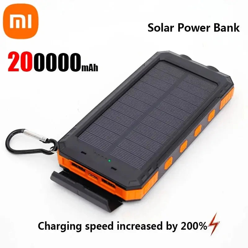 Xiaomi Solar 200000mAh Power Bank Portable Large Capacity Charger Compatible with IOS Android USB-A and USB-C Fast Charging - Suncollections