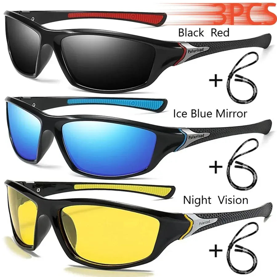 Men And Women Outdoor Sports Polarized Sunglasses With Chain Cycling Climbing Skiing Fishing Vintage Sun Glasses UV400 Eyewear - Suncollections
