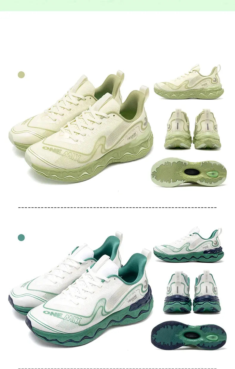 ONEMIX New Running Shoes for Men Road Marathon Outdoor Training Shoes Elastic Training Shoes Cushioning Casual Tennis Sneakers Suncollections
