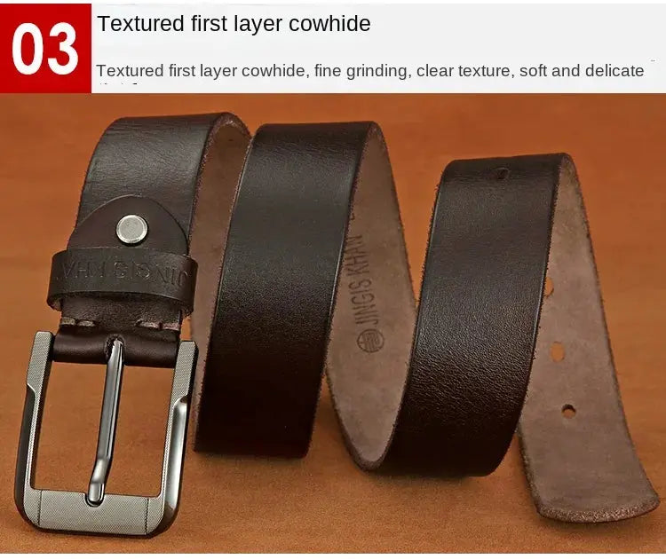 Belt men's genuine leather, genuine cowhide - Suncollections