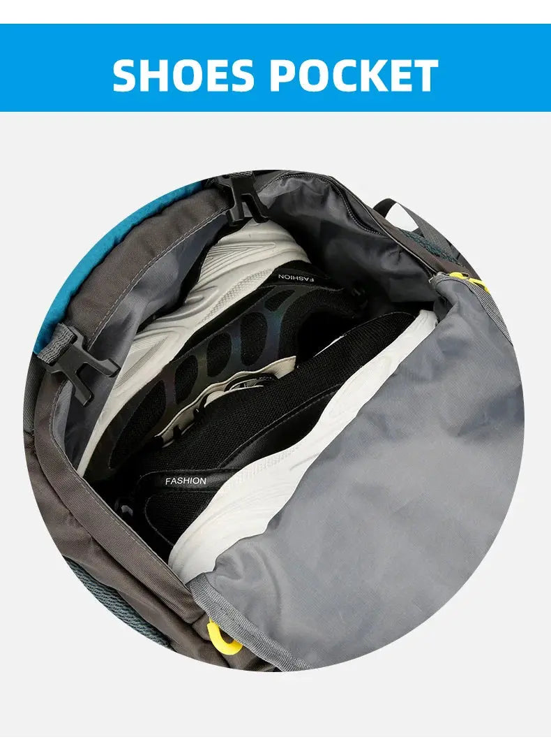 70L Camping Backpack Large Capacity Hiking Travel Outdoor Sports Waterproof Trekking Climbing Mountaineering Double Shoulder Bag - Suncollections