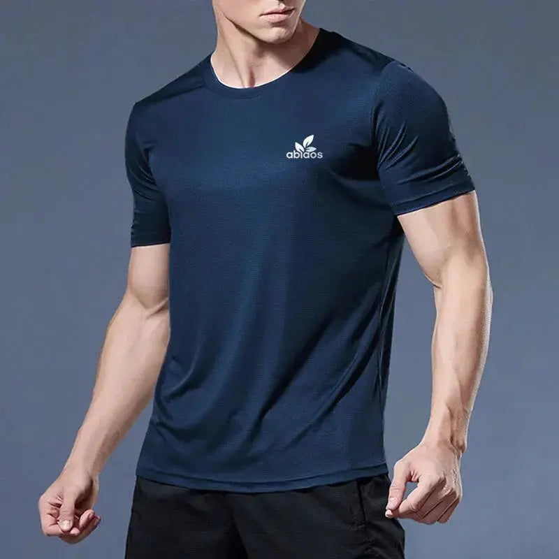 Men's Summer New Classic Solid Colour Loose Original Printed Short Sleeve T-Shirt Casual Comfortable Fashion Home Sports Tops - Suncollections