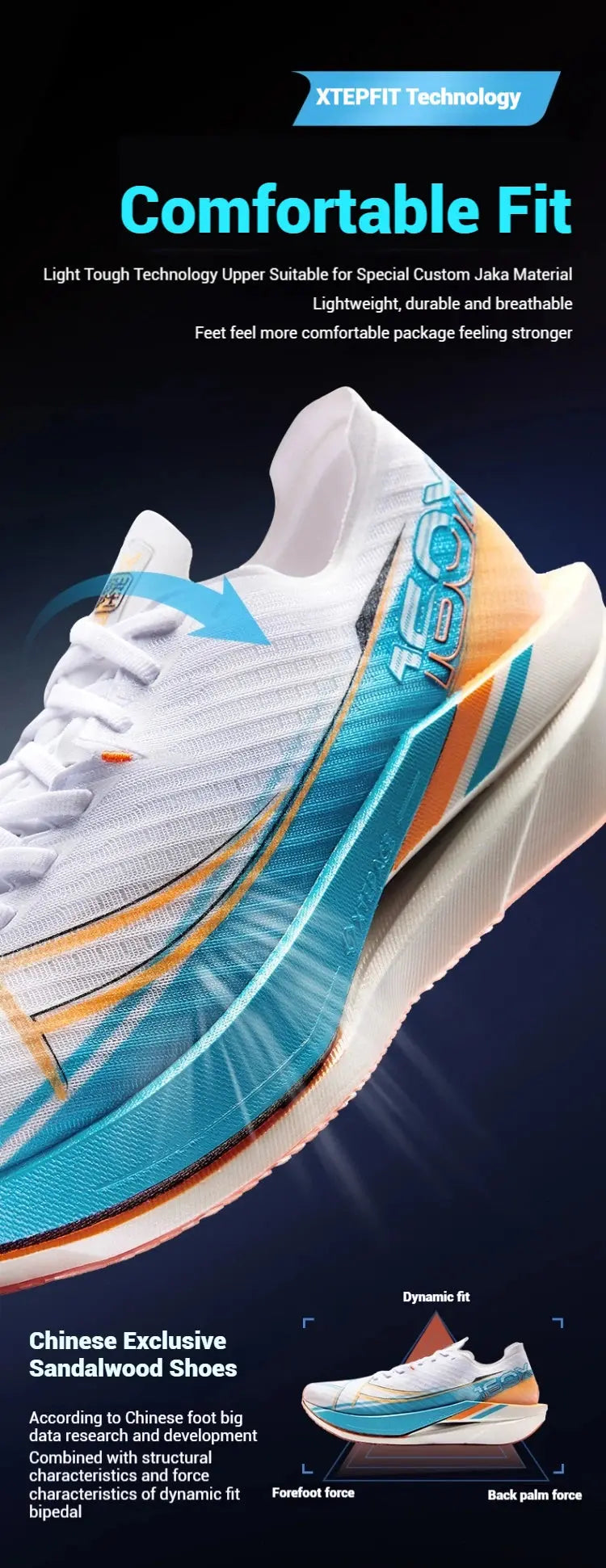 Xtep 160X 6.0 Running Shoes Professional Marathon PB Carbon Plate For Men 2024 Cushioning Shock Absorption Sneakers 976319110057 Suncollections