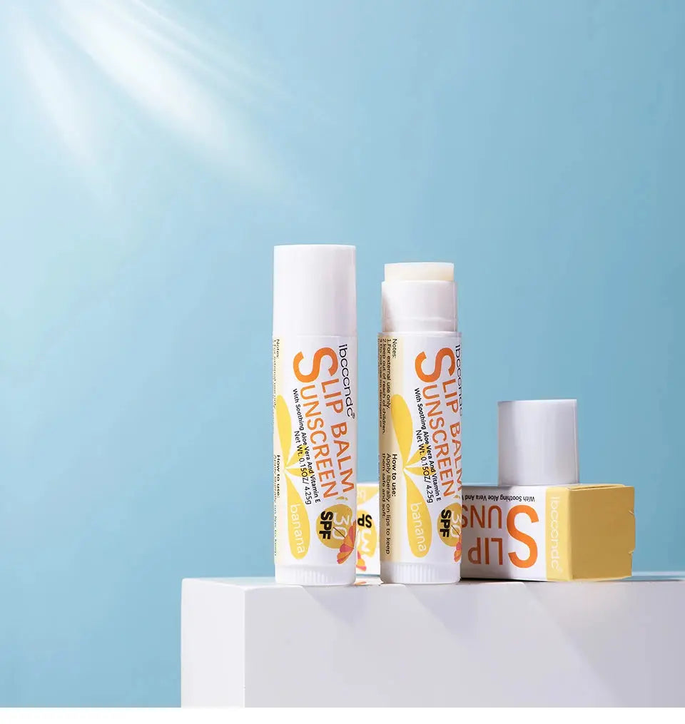 1 Piece Sunscreen Lip Balm SPF 30 UVA Protection Lips Moisturizer Watermelon Coconut Banana Flavor Colorless Lipstick Sun Care - Suncollections