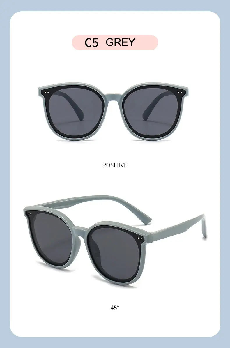 3-12 Years Kids Polarized Sunglasses Boys' Cool Girls Soft TPEE Frame Cat Eye Design Fashion Sun UV400 Protection Oval Glasses - Suncollections