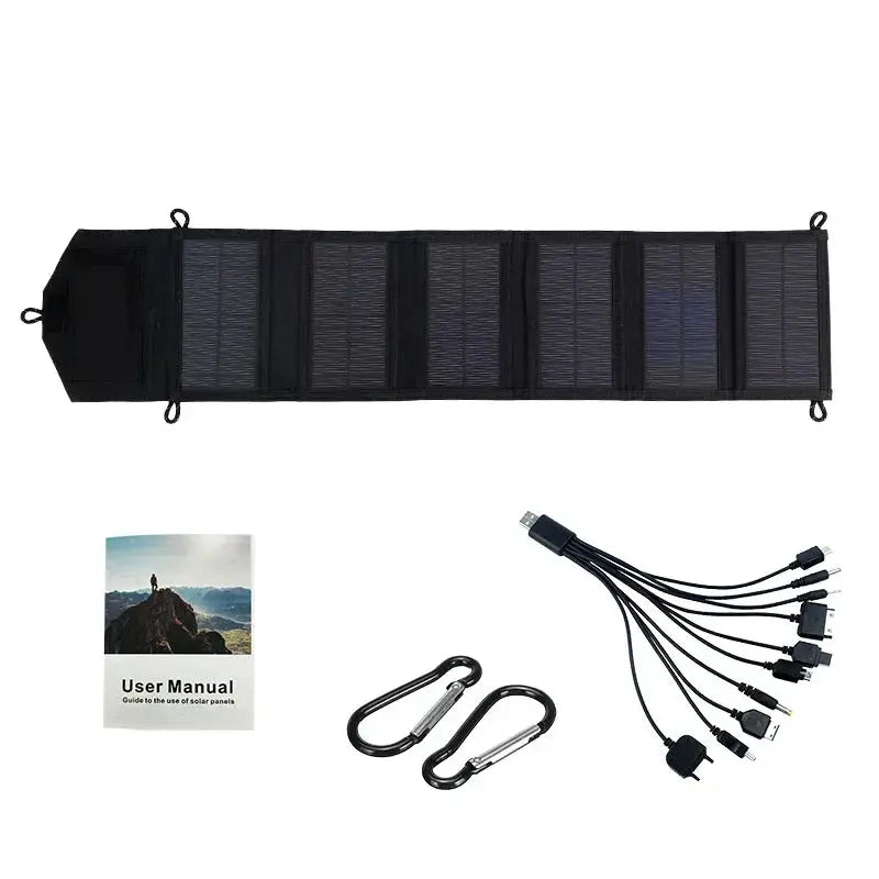 6-fold 800W Foldable solar panel portable solar panels charger USB 5V DC Full time power solar panel mobile power supply - Suncollections