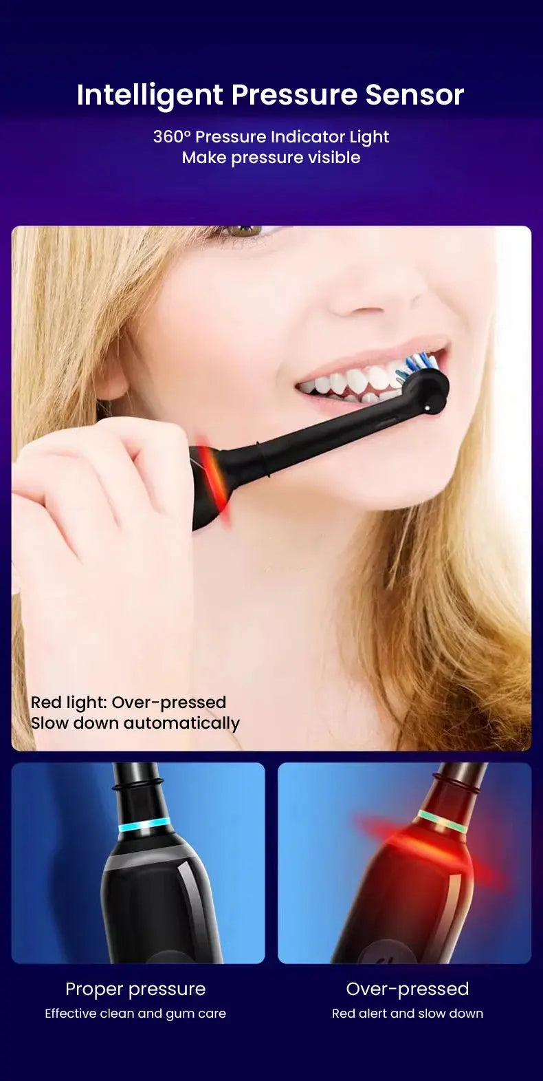 Oral B Pro Ultra Electric Toothbrush 30S Smart Timer Pressure Pro - Suncollections