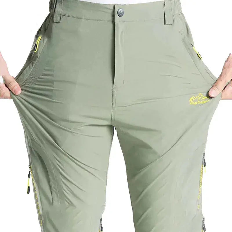 Men Spring Stretch Waterproof Casual Pants Summer Breathable Quick Dry Outdoor Male Hiking Camping Tactical Cargo Long Trousers Suncollections