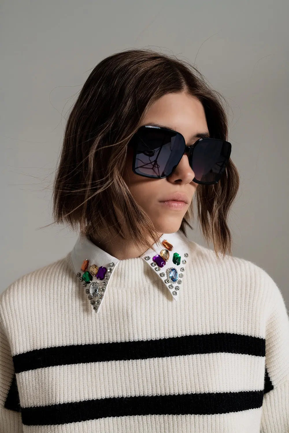 Oversized Cat Eye Sunglasess in Black - Suncollections